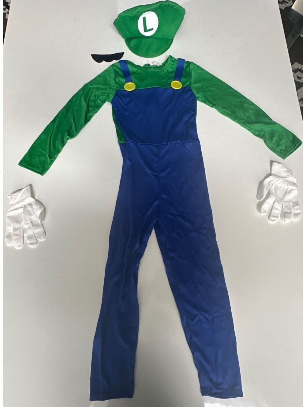 Super Mario Bros - Luigi - Costume Youth L (7-8T) - New!